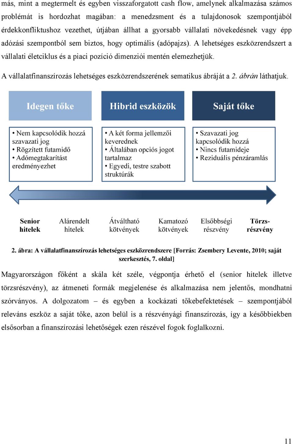 A lehetséges eszközrendszert a vállalati életciklus és a piaci pozíció dimenziói mentén elemezhetjük. A vállalatfinanszírozás lehetséges eszközrendszerének sematikus ábráját a 2.