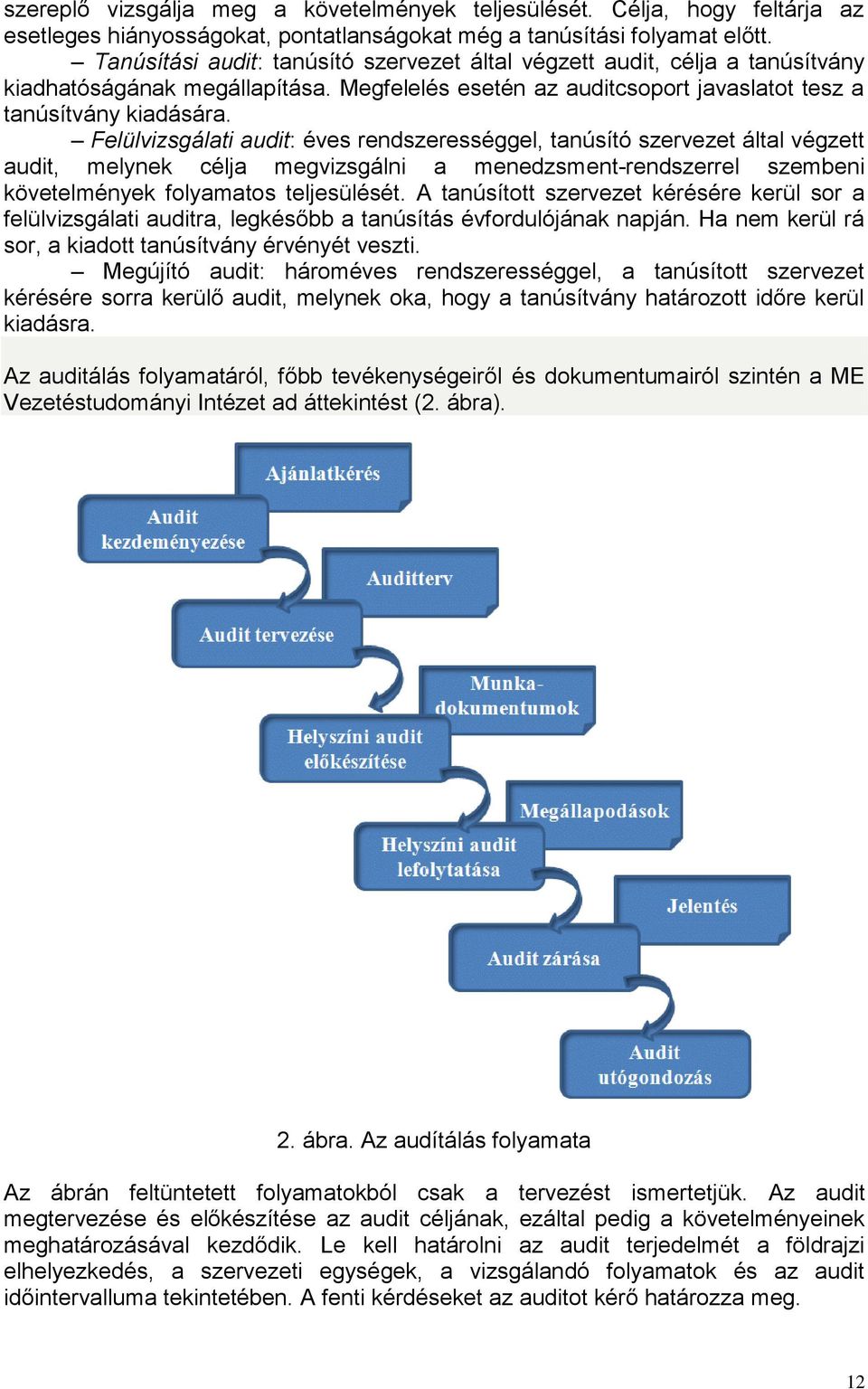 elülvizsgálati audit: éves rendszerességgel, tanúsító szervezet által végzett audit, melynek célja megvizsgálni a menedzsment-rendszerrel szembeni követelmények folyamatos teljesülését.