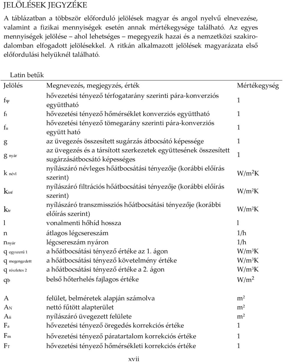 A ritkán alkalmazott jelölések magyarázata első előfordulási helyüknél található.