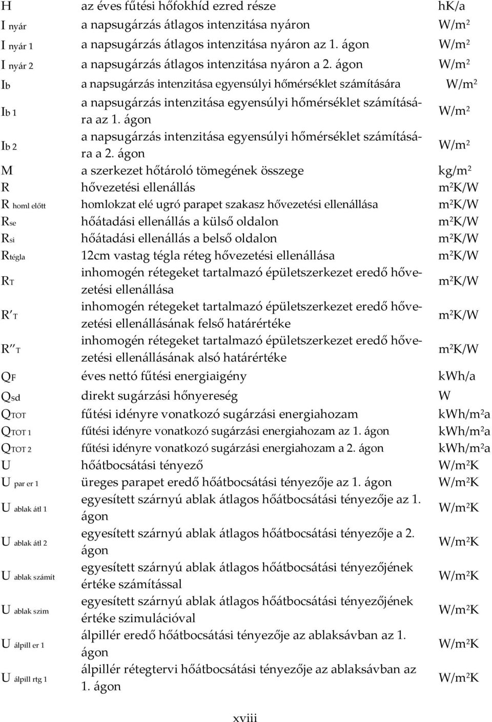 ágon W/m 2 Ib a napsugárzás intenzitása egyensúlyi hőmérséklet számítására W/m 2 Ib 1 a napsugárzás intenzitása egyensúlyi hőmérséklet számítására az 1.