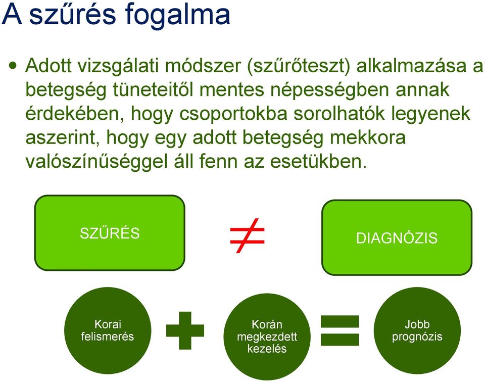 legyenek aszerint, hogy egy adott betegség mekkora valószínűséggel áll fenn az