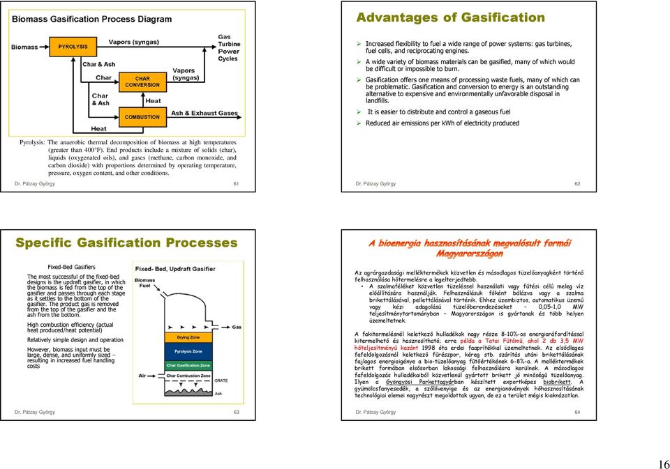 Gasification and conversion to energy is an outstanding alternative to expensive and environmentally unfavorable disposal in landfills.