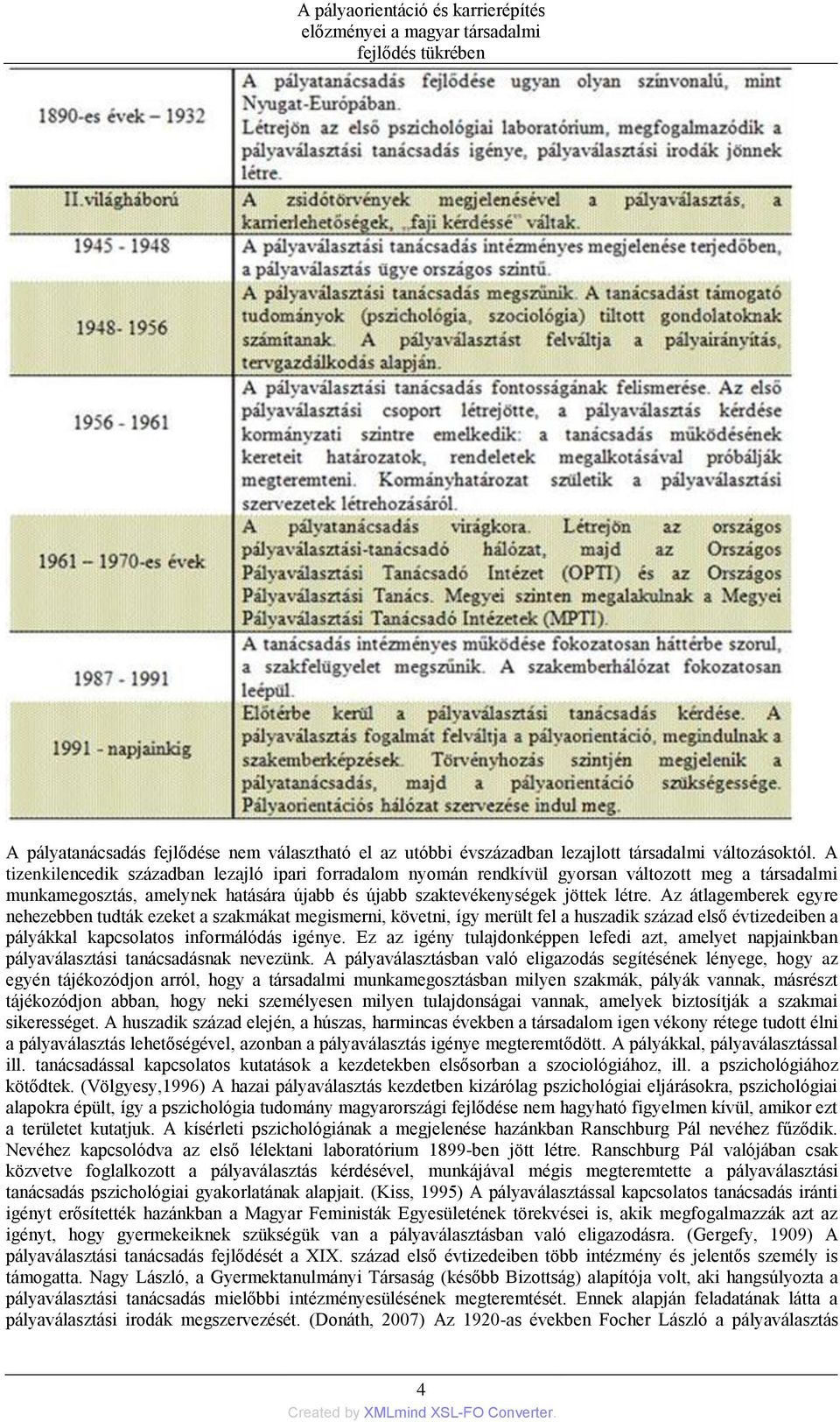 Az átlagemberek egyre nehezebben tudták ezeket a szakmákat megismerni, követni, így merült fel a huszadik század első évtizedeiben a pályákkal kapcsolatos informálódás igénye.