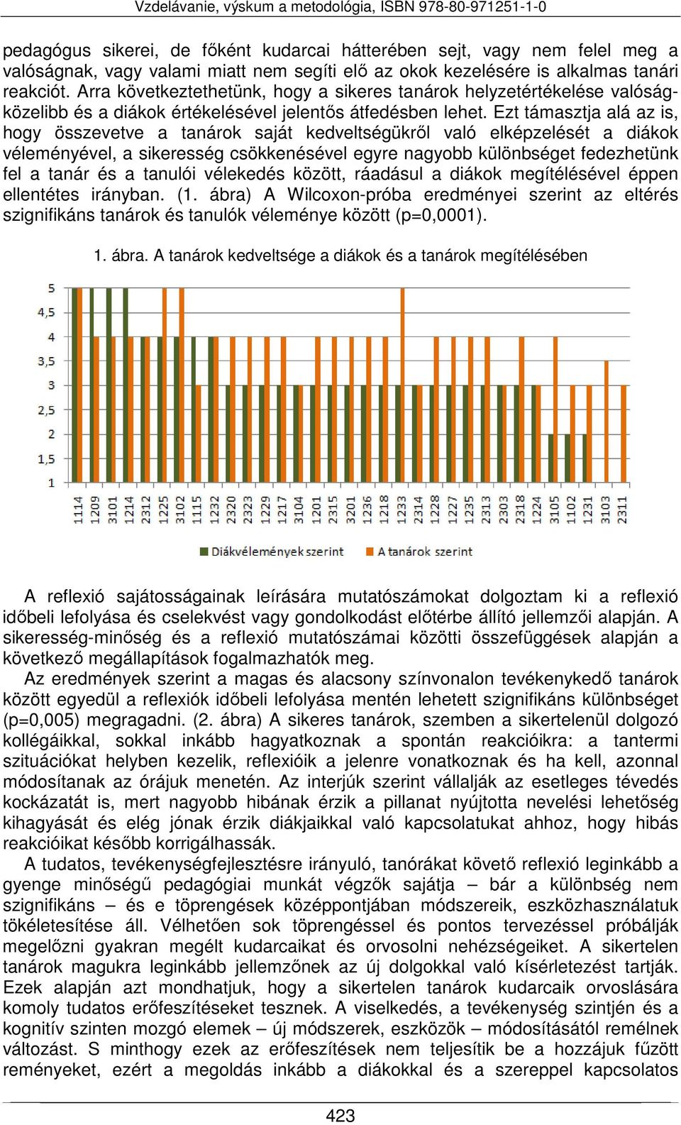 Ezt támasztja alá az is, hogy összevetve a tanárok saját kedveltségükről való elképzelését a diákok véleményével, a sikeresség csökkenésével egyre nagyobb különbséget fedezhetünk fel a tanár és a