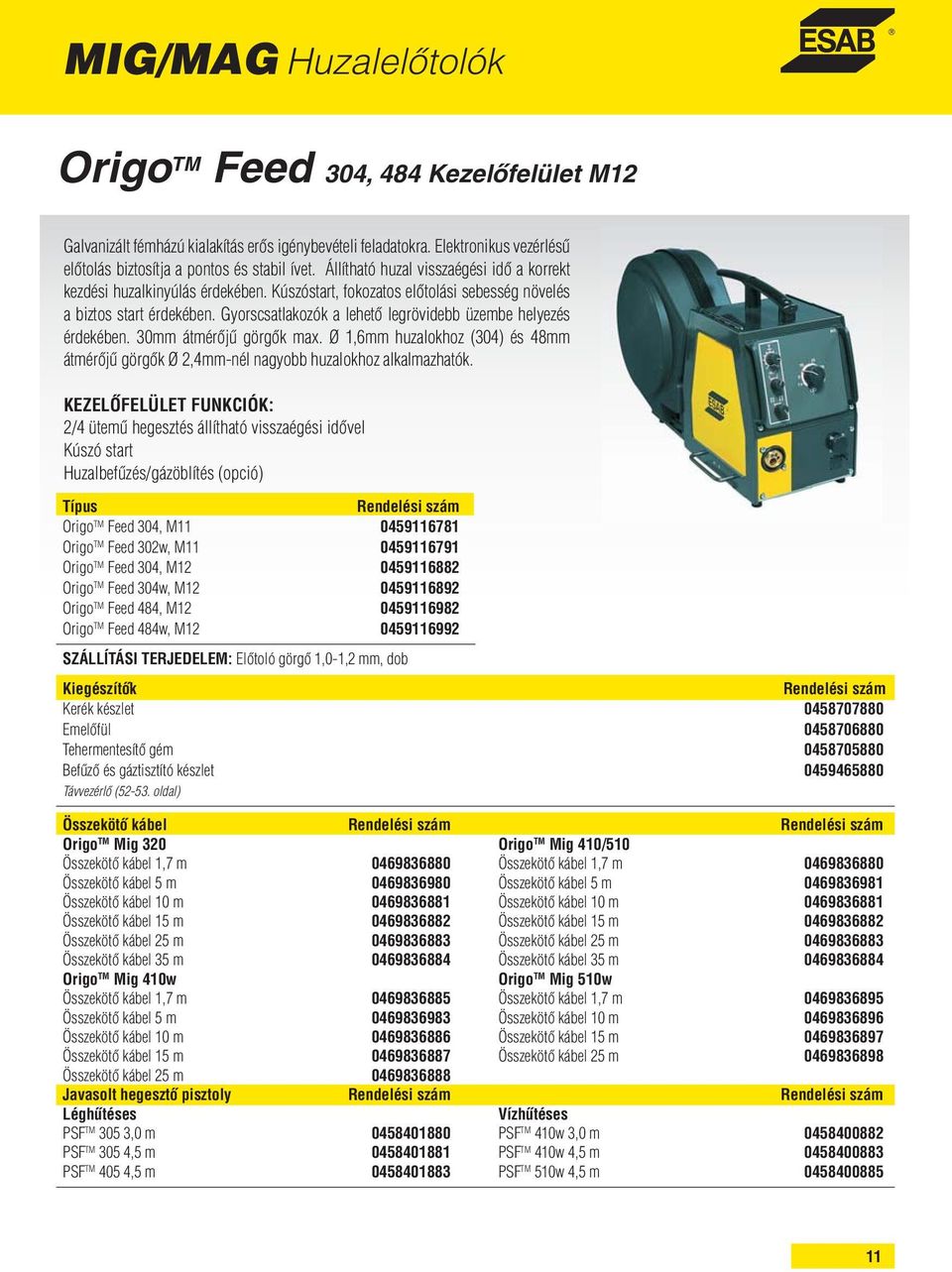 Gyorscsatlakozók a lehető legrövidebb üzembe helyezés érdekében. 30mm átmérőjű görgők max. Ø 1,6mm huzalokhoz (304) és 48mm átmérőjű görgők Ø 2,4mm-nél nagyobb huzalokhoz alkalmazhatók.