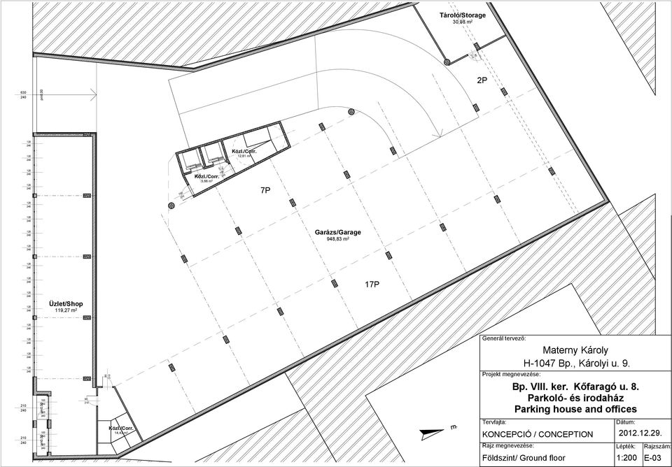 14,43 m 2 É Bp. VIII. ker. Kőfaragó u. 8.