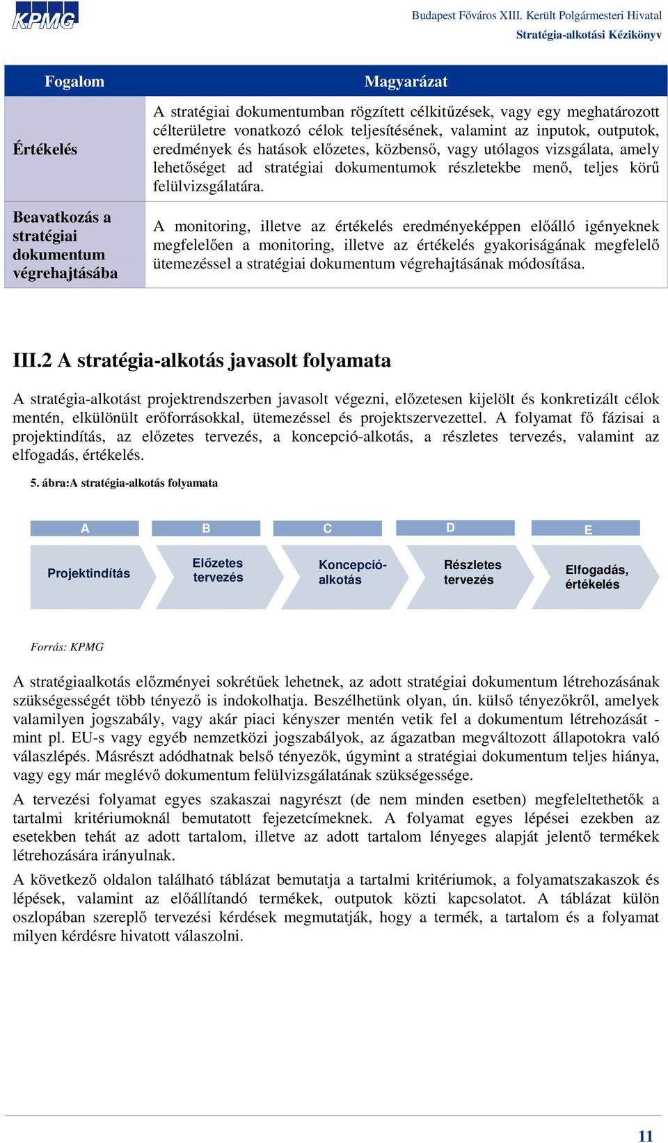 A monitoring, illetve az értékelés eredményeképpen előálló igényeknek megfelelően a monitoring, illetve az értékelés gyakoriságának megfelelő ütemezéssel a stratégiai dokumentum végrehajtásának