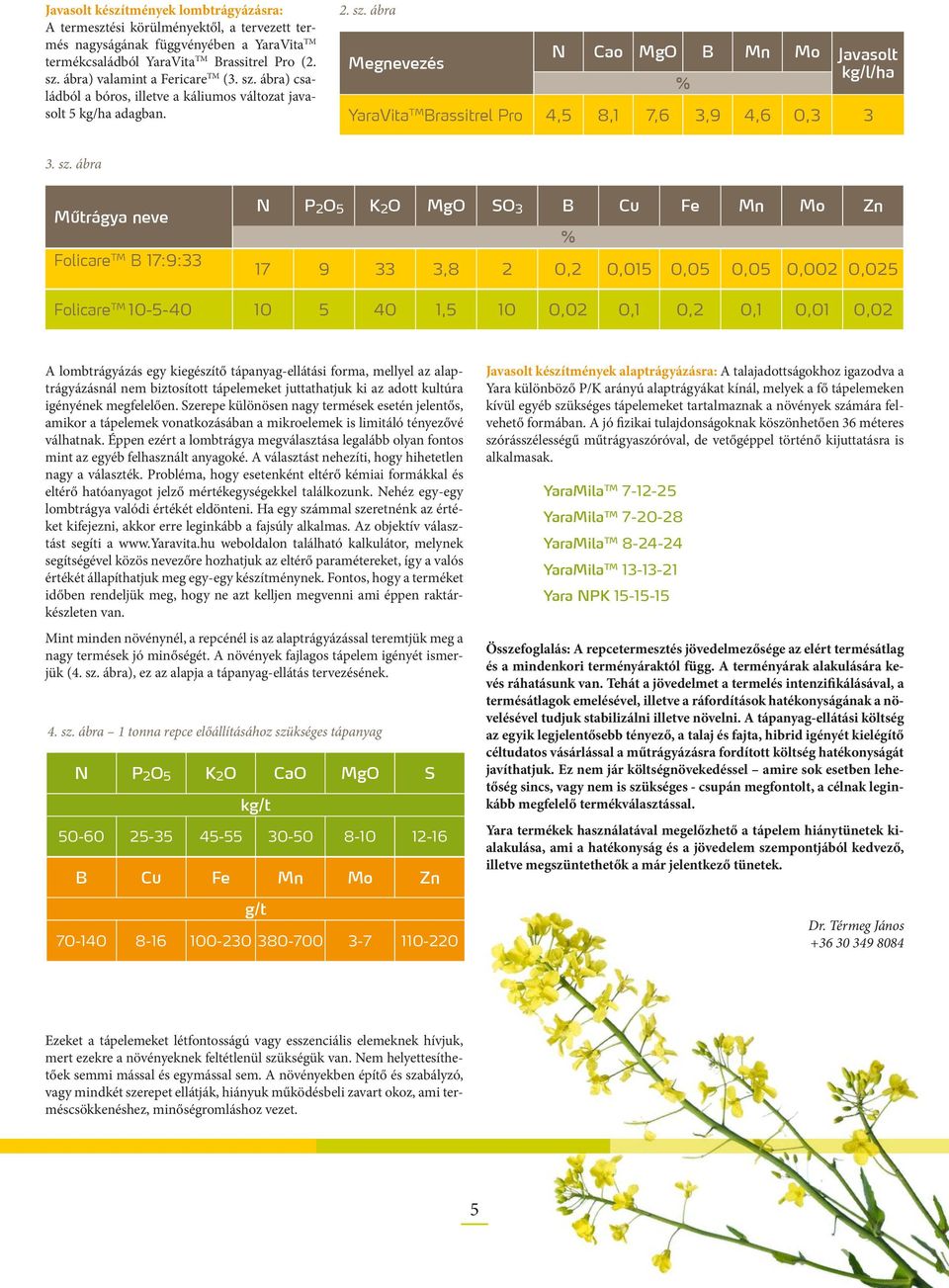 sz. ábra Műtrágya neve Folicare TM B 17:9:33 N P 2 O 5 K 2 O MgO SO 3 B Cu Fe Mn Mo Zn % 17 9 33 3,8 2 0,2 0,015 0,05 0,05 0,002 0,025 Folicare TM 10-5-40 10 5 40 1,5 10 0,02 0,1 0,2 0,1 0,01 0,02 A