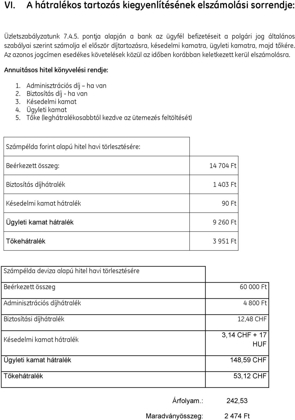 Az azonos jogcímen esedékes követelések közül az időben korábban keletkezett kerül elszámolásra. Annuitásos hitel könyvelési rendje: 1. Adminisztrációs díj ha van 2. Biztosítás díj - ha van 3.