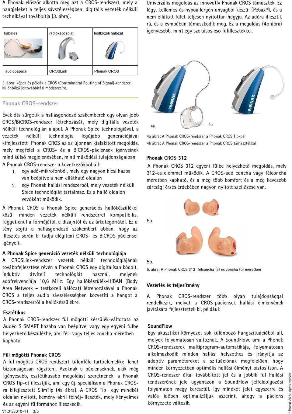 Ez lágy, kellemes és hypoallergén anyagból készül (Pebax ), és a nem ellátott fület teljesen nyitottan hagyja. Az adóra illesztik rá, és a cymbában támaszkodik meg.