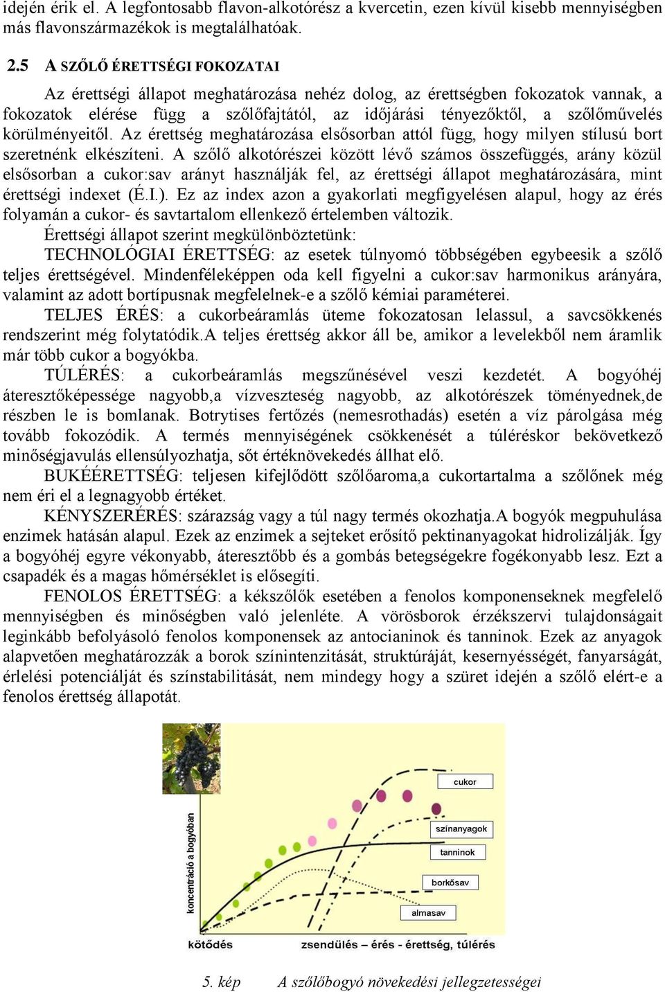 körülményeitől. Az érettség meghatározása elsősorban attól függ, hogy milyen stílusú bort szeretnénk elkészíteni.