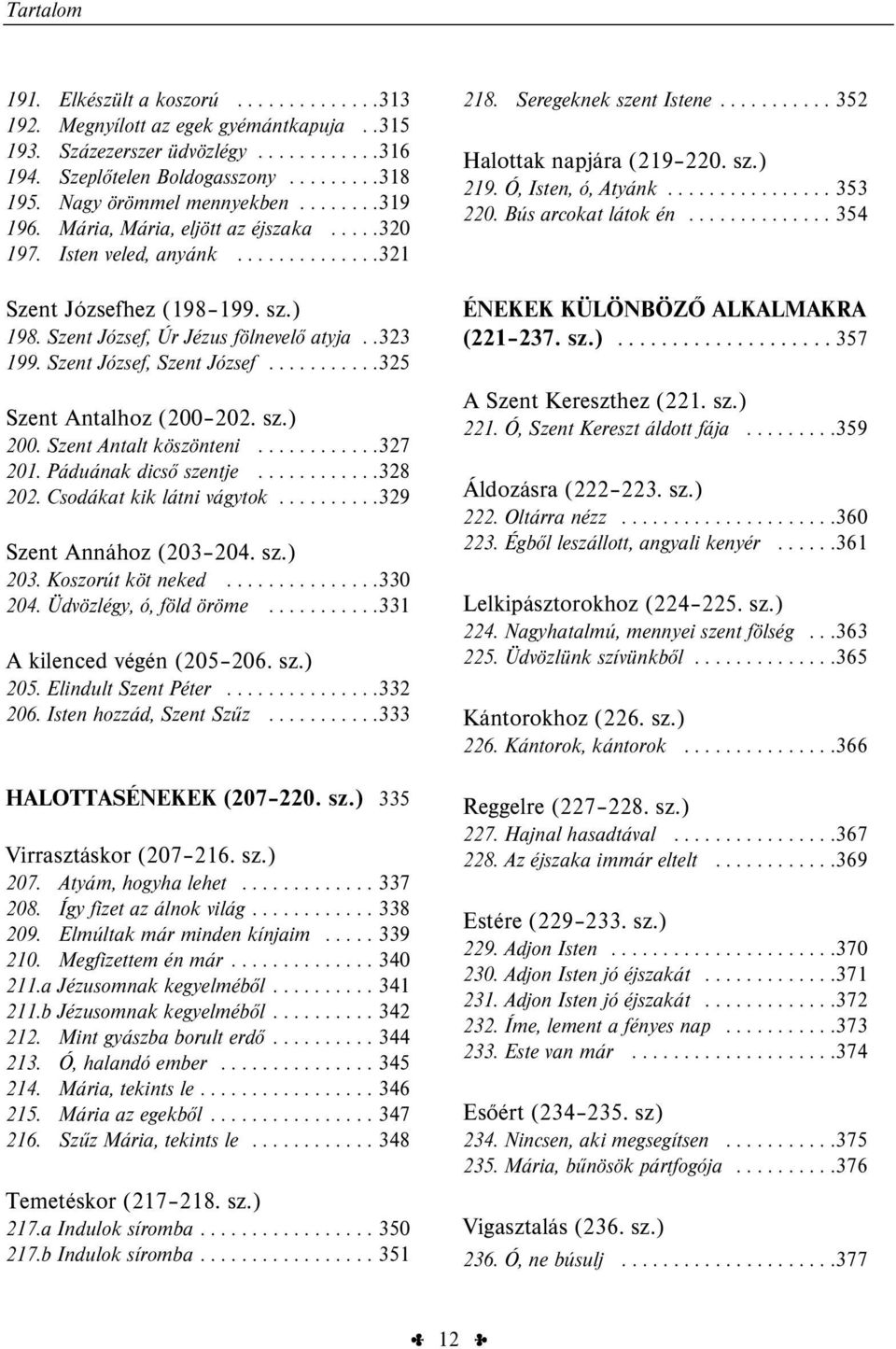 .323 199. Szent József, Szent József...........325 Szent Antalhoz (200 202. sz.) 200. Szent Antalt köszönteni............327 201. Páduának dicső szentje............328 202. Csodákat kik látni vágytok.