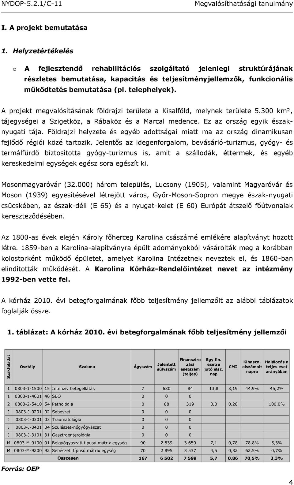 A projekt megvalósításának földrajzi területe a Kisalföld, melynek területe 5.300 km², tájegységei a Szigetköz, a Rábaköz és a Marcal medence. Ez az ország egyik északnyugati tája.