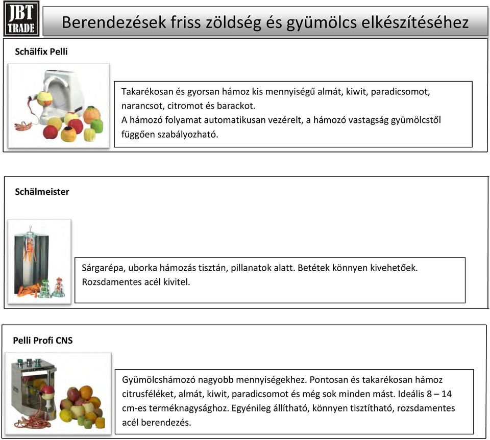 Schälmeister Sárgarépa, uborka hámozás tisztán, pillanatok alatt. Betétek könnyen kivehetőek. Rozsdamentes acél kivitel.