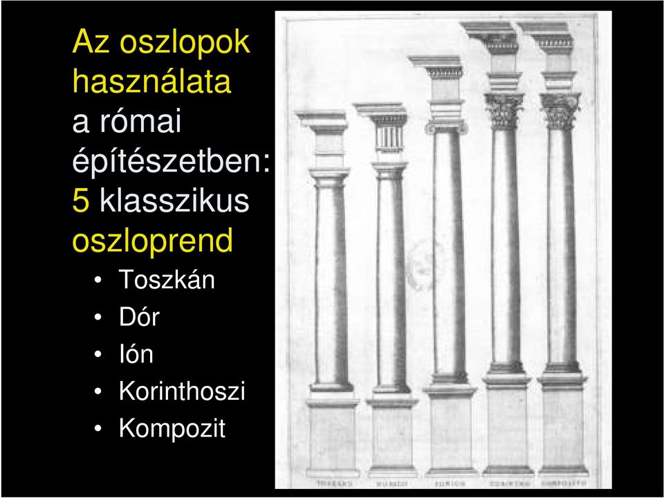 klasszikus oszloprend