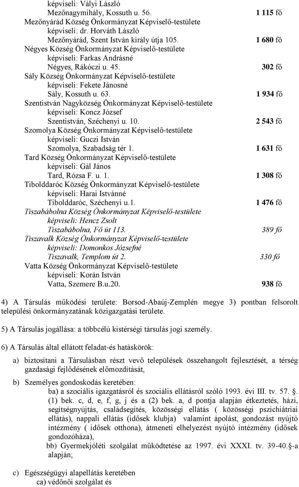 Szentistván Nagyközség Önkormányzat Képviselő-testülete képviseli: Koncz József Szentistván, Széchenyi u. 10.