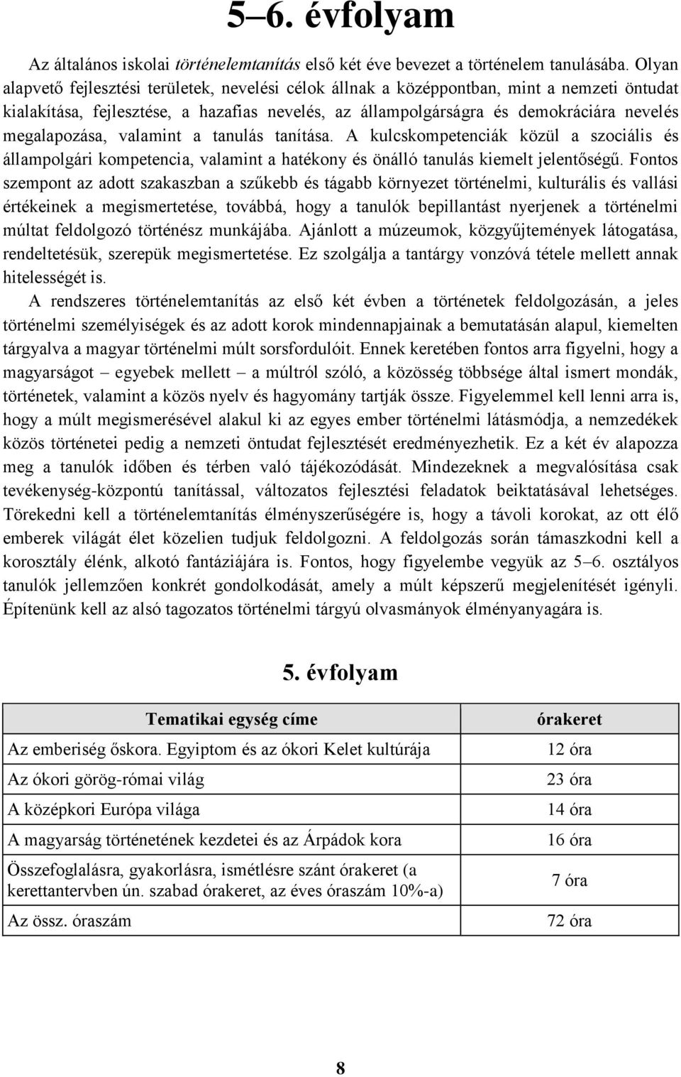 megalapozása, valamint a tanulás tanítása. A kulcskompetenciák közül a szociális és állampolgári kompetencia, valamint a hatékony és önálló tanulás kiemelt jelentőségű.