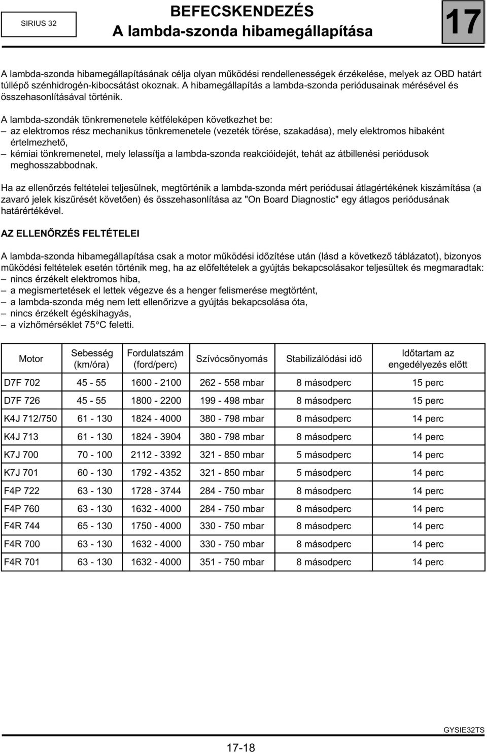 A lambda-szondák tönkremenetele kétféleképen következhet be: az elektromos rész mechanikus tönkremenetele (vezeték törése, szakadása), mely elektromos hibaként értelmezhető, kémiai tönkremenetel,