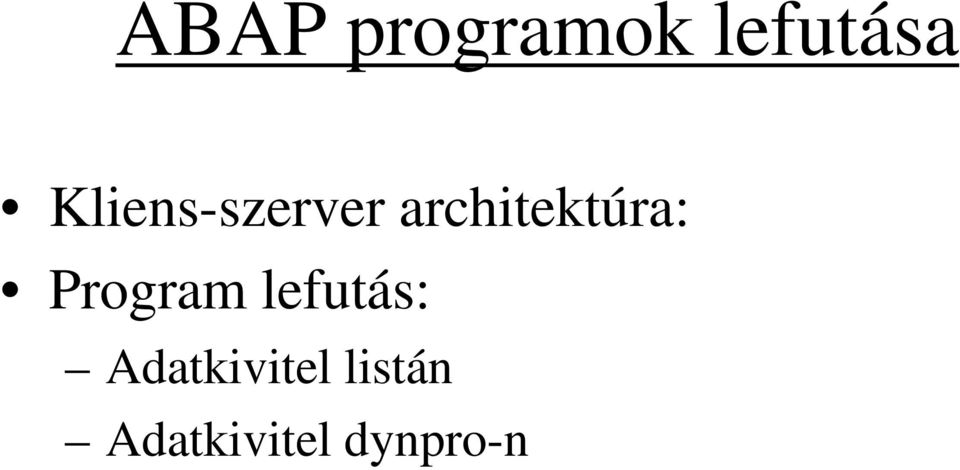 architektúra: Program