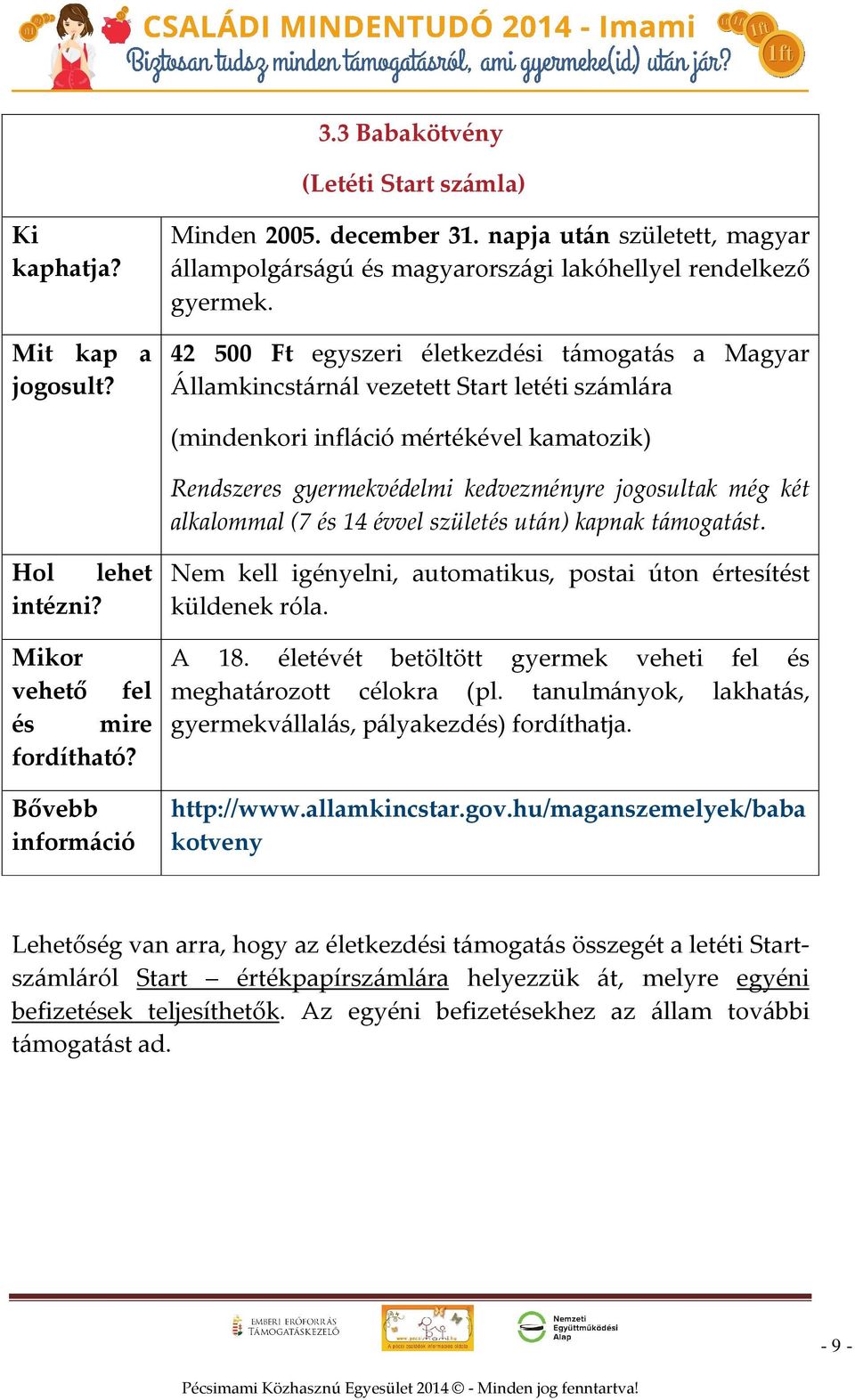 alkalommal (7 és 14 évvel születés után) kapnak támogatást. Hol lehet intézni? Mikor vehető fel és mire fordítható?