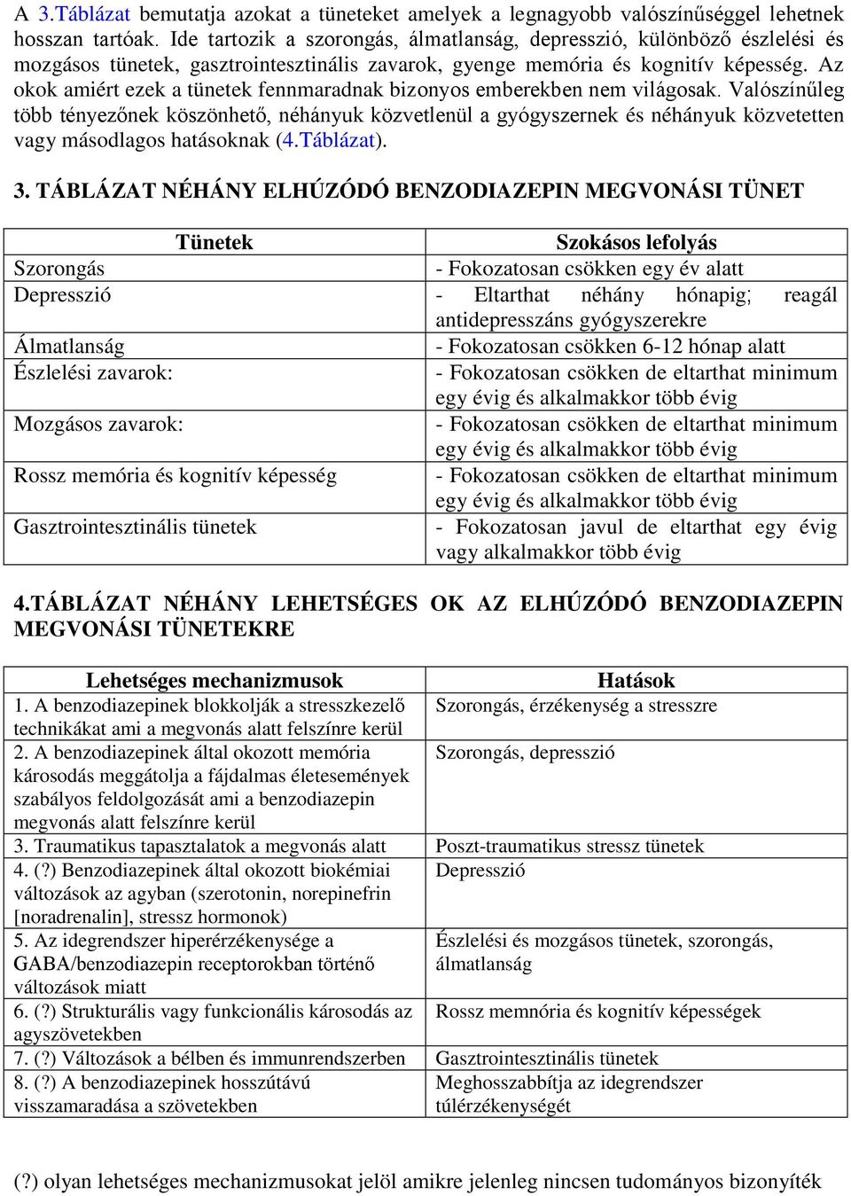 Az okok amiért ezek a tünetek fennmaradnak bizonyos emberekben nem világosak.