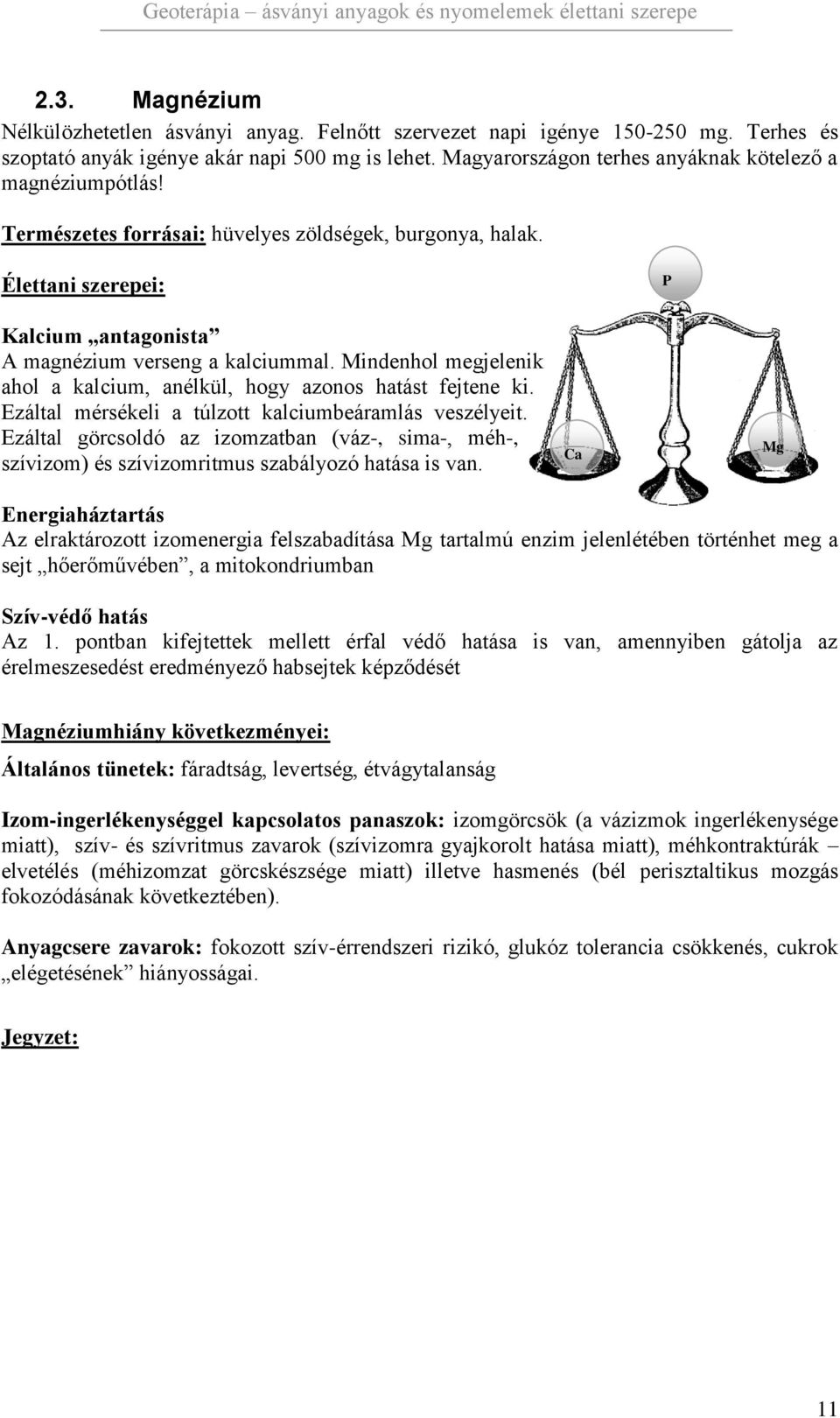 Mindenhol megjelenik ahol a kalcium, anélkül, hogy azonos hatást fejtene ki. Ezáltal mérsékeli a túlzott kalciumbeáramlás veszélyeit.