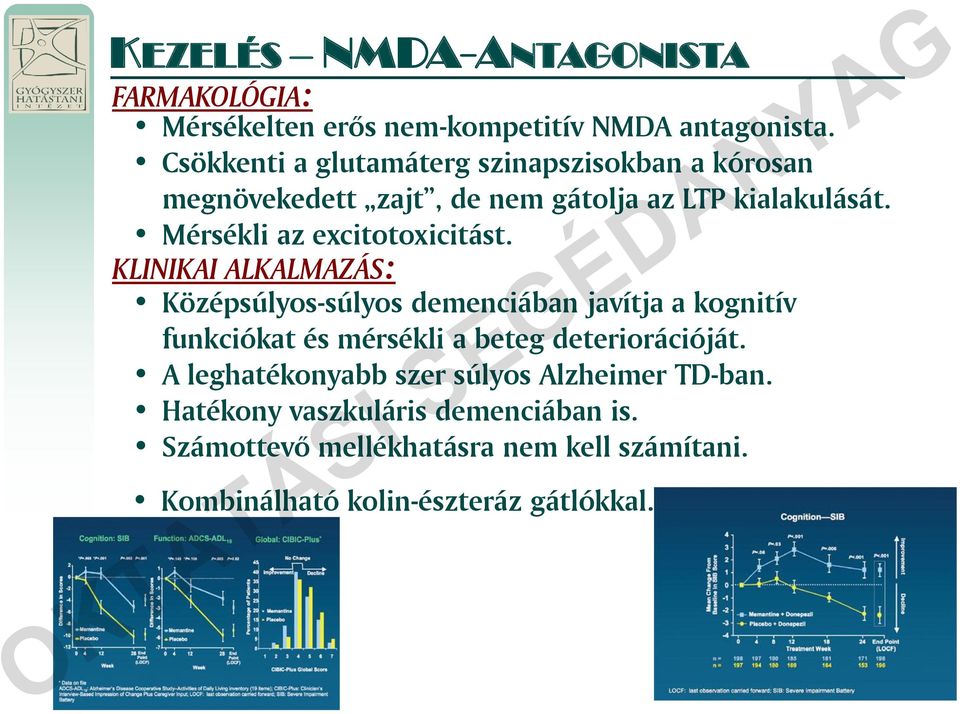 Mérsékli az excitotoxicitást.