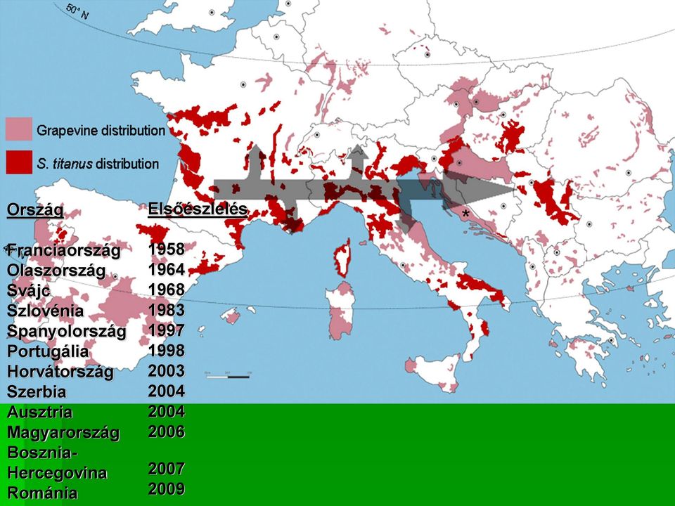 Magyarország Bosznia- Hercegovina Románia Elsőészlelés