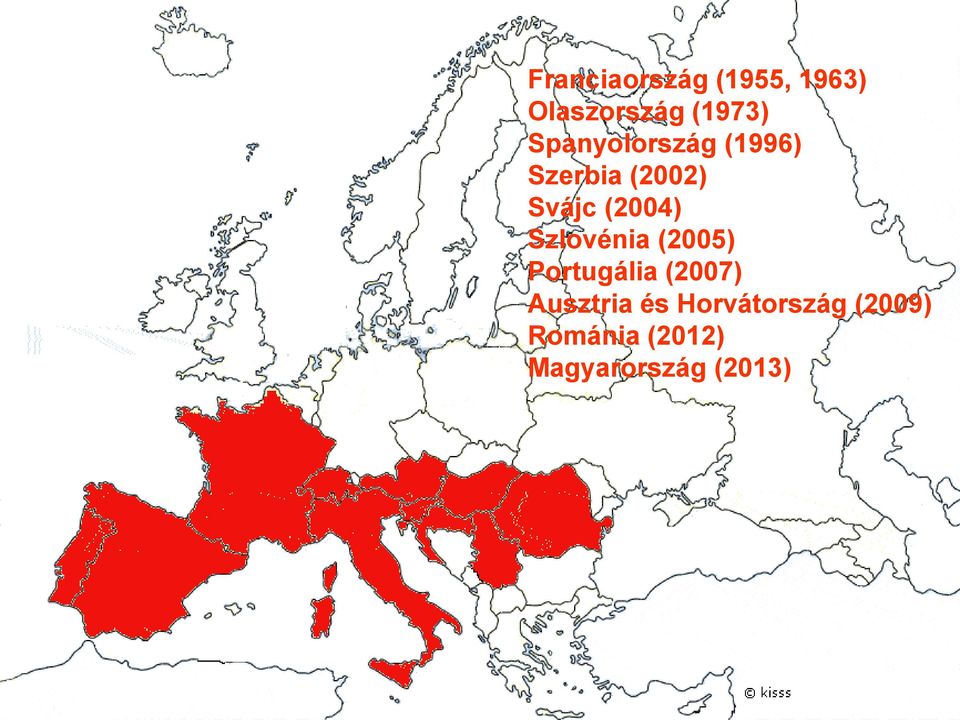 Szlovénia (2005) Portugália (2007) Ausztria és