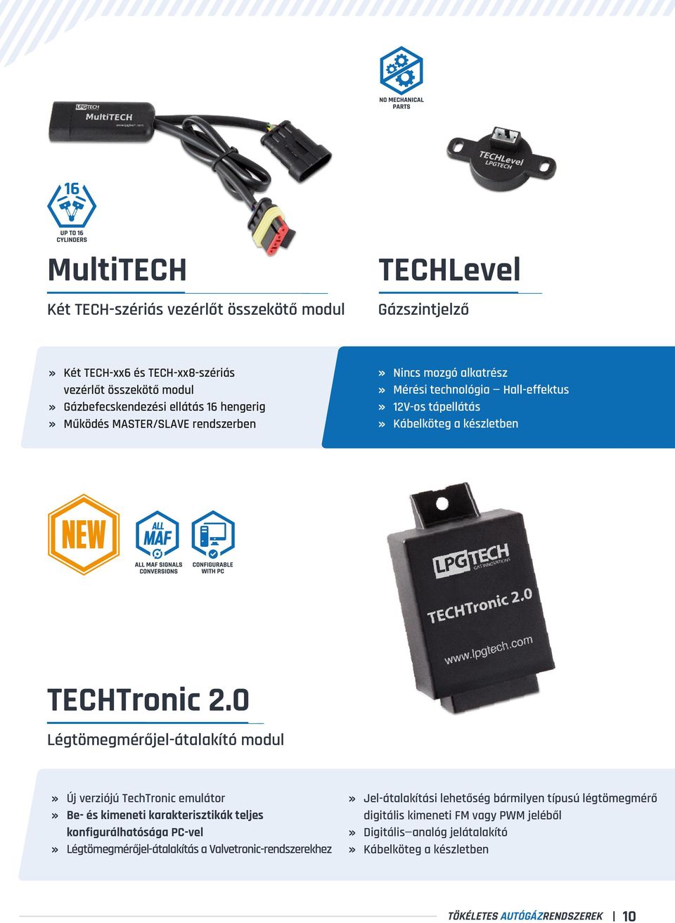 0 Légtömegmérőjel-átalakító modul Új verziójú TechTronic emulátor Be- és kimeneti karakterisztikák teljes konfigurálhatósága PC-vel Légtömegmérőjel-átalakítás a