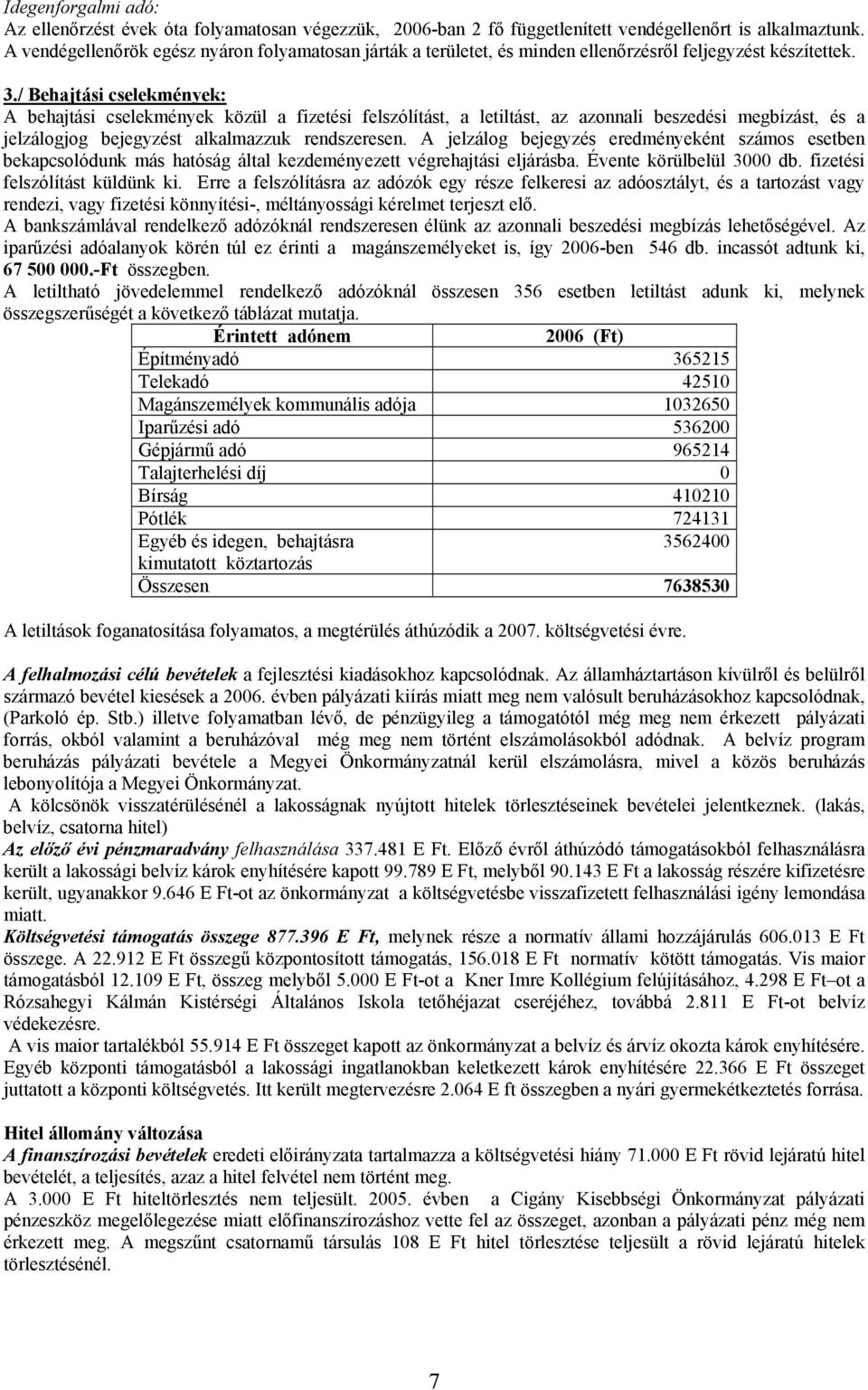 / Behajtási cselekmények: A behajtási cselekmények közül a fizetési felszólítást, a letiltást, az azonnali beszedési megbízást, és a jelzálogjog bejegyzést alkalmazzuk rendszeresen.