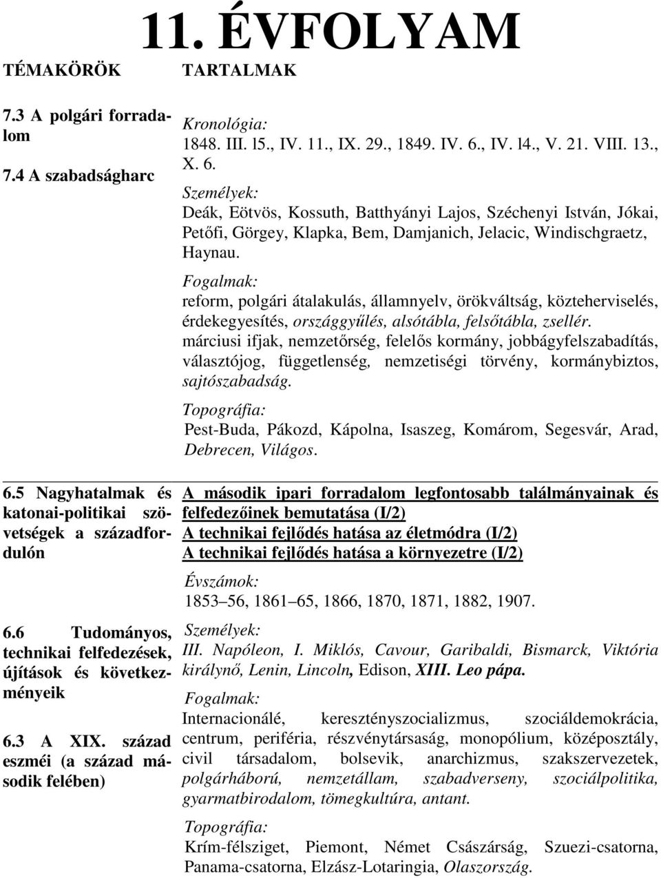 reform, polgári átalakulás, államnyelv, örökváltság, közteherviselés, érdekegyesítés, országgyűlés, alsótábla, felsőtábla, zsellér.