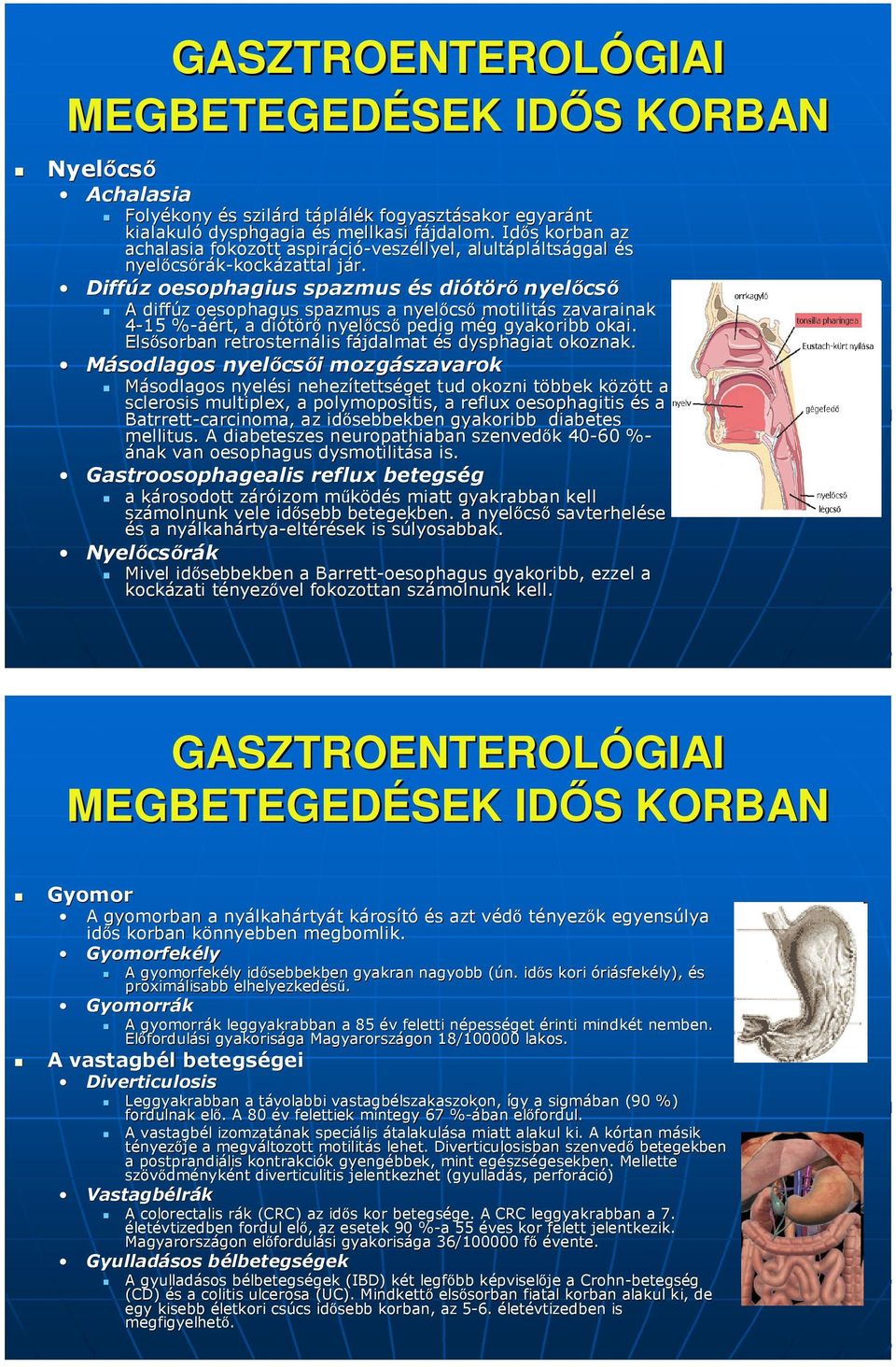 j Diffúz z oesophagius spazmus és s diótörő nyelőcs cső A diffúz oesophagus spazmus a nyelőcs cső motilitás zavarainak 4-15 %-áé% áért, a diótörő nyelőcs cső pedig még m g gyakoribb okai.