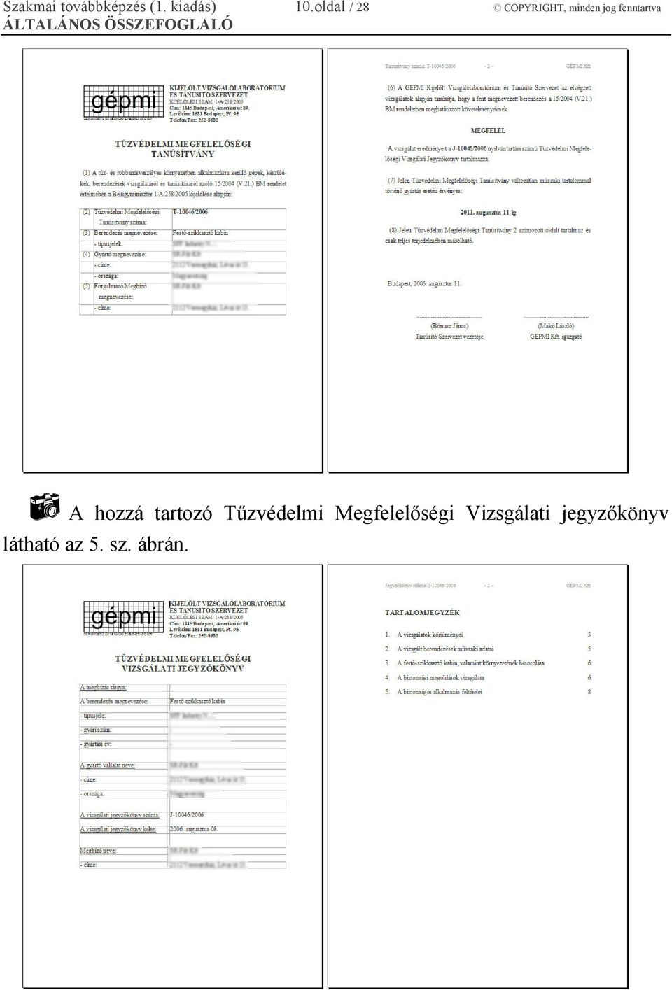 fenntartva A hozzá tartozó Tűzvédelmi