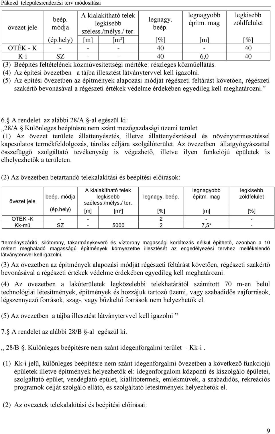 (4) Az építési övezetben a tájba illesztést látványtervvel kell igazolni.