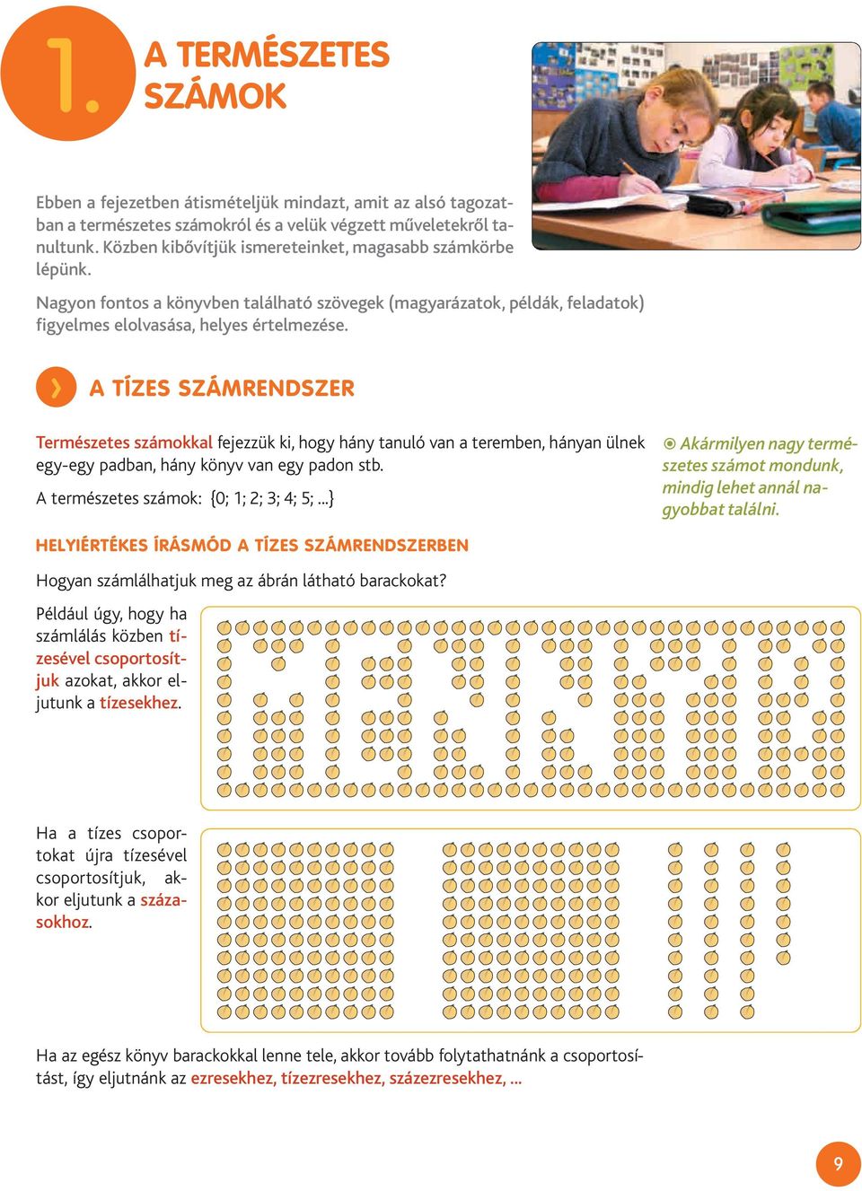 A TÍZES SZÁMRENDSZER Természetes számokkal fejezzük ki, hogy hány tanuló van a teremben, hányan ülnek egy-egy padban, hány könyv van egy padon stb. A természetes számok: {0; 1; 2; 3; 4; 5;.