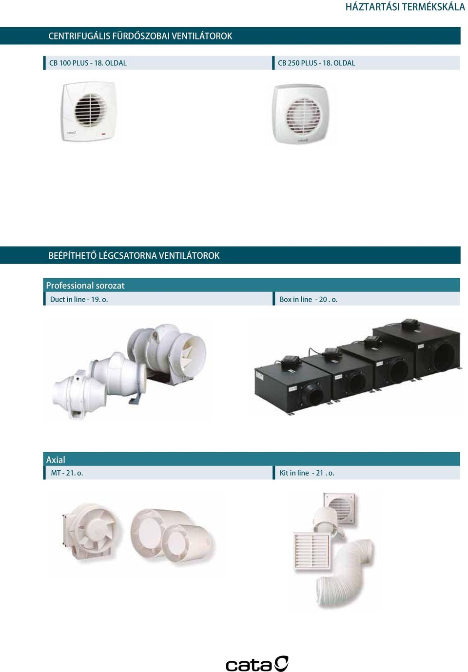 oldal beépíthető légcsatorna ventilátorok Professional