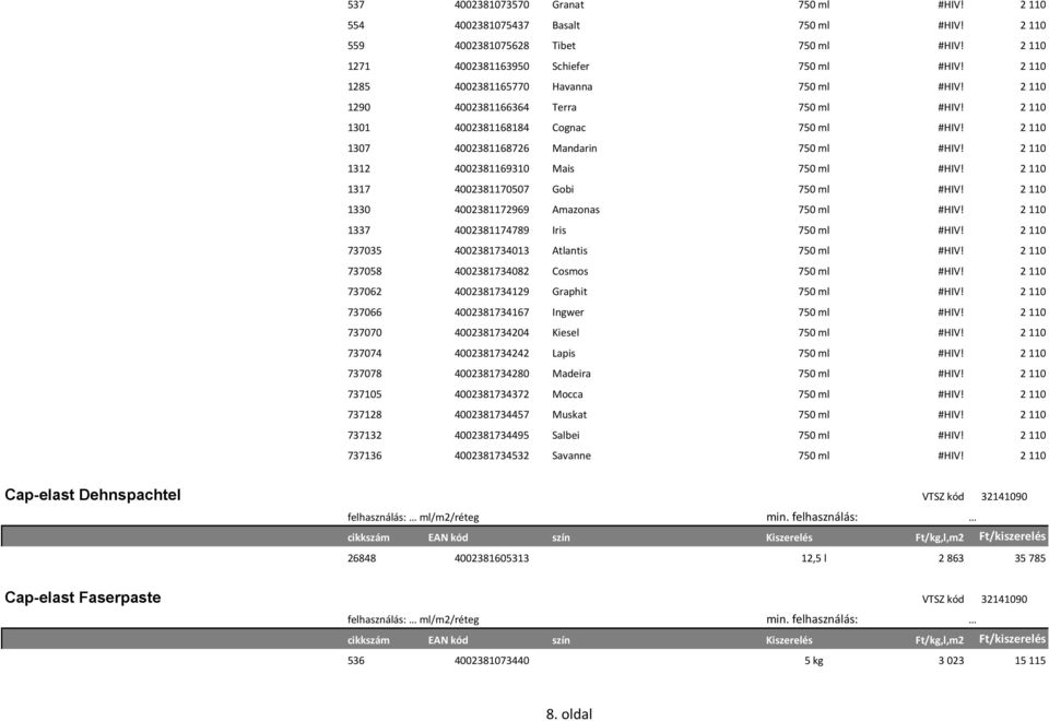 2110 1312 4002381169310 Mais 750 ml #HIV! 2110 1317 4002381170507 Gobi 750 ml #HIV! 2110 1330 4002381172969 Amazonas 750 ml #HIV! 2110 1337 4002381174789 Iris 750 ml #HIV!