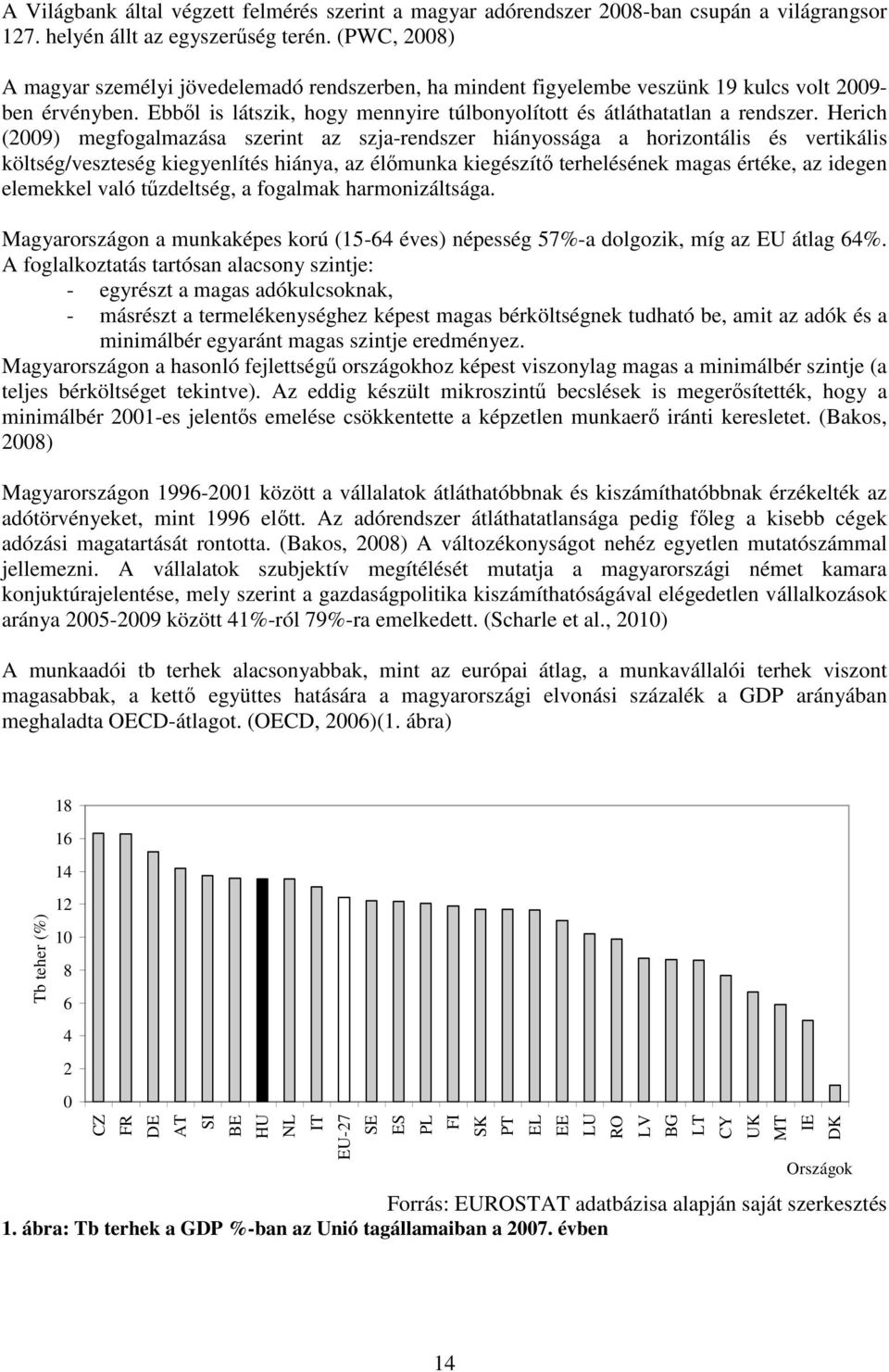 Herich (2009) megfogalmazása szerint az szja-rendszer hiányossága a horizontális és vertikális költség/veszteség kiegyenlítés hiánya, az élőmunka kiegészítő terhelésének magas értéke, az idegen