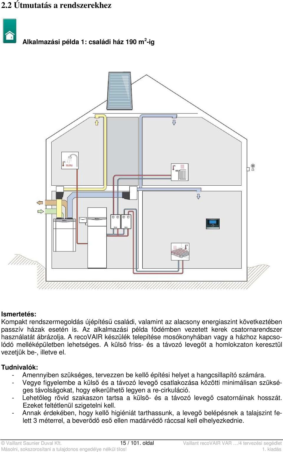 A külső friss- és a távozó levegőt a homlokzaton keresztül vezetjük be-, illetve el. Tudnivalók: - Amennyiben szükséges, tervezzen be kellő építési helyet a hangcsillapító számára.