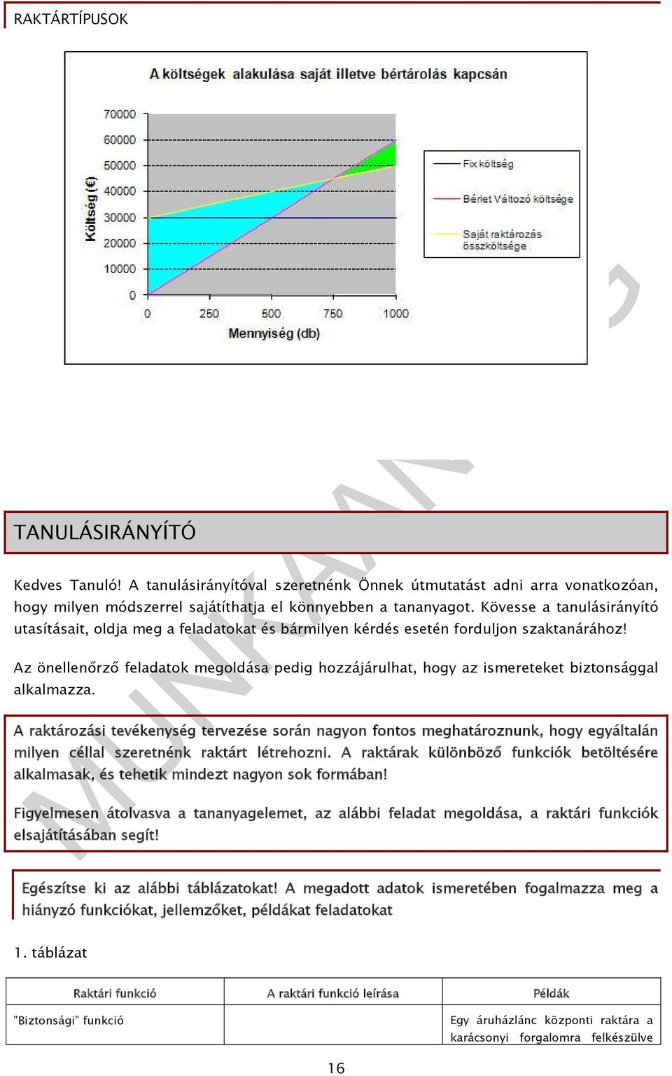 Az önellenőrző feladatok megoldása pedig hozzájárulhat, hogy az ismereteket biztonsággal alkalmazza.