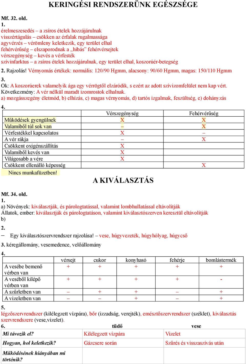 vérszegénység kevés a vérfesték szívinfarktus a zsíros ételek hozzájárulnak, egy terület elhal, koszorúér-betegség Rajzolás!