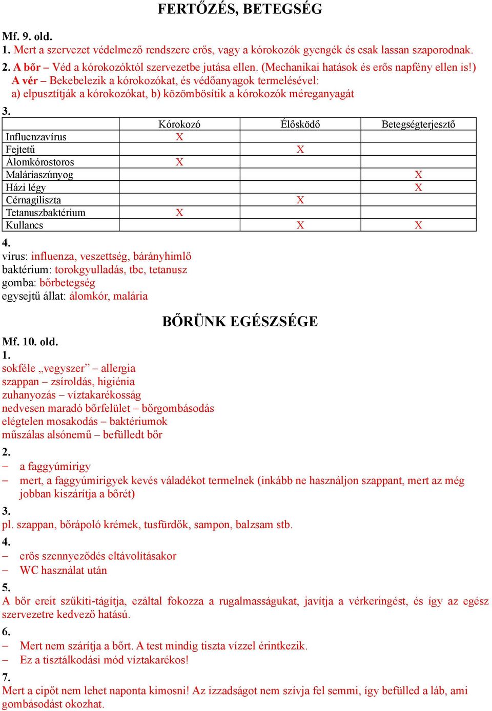 ) A vér Bekebelezik a kórokozókat, és védőanyagok termelésével: a) elpusztítják a kórokozókat, b) közömbösítik a kórokozók méreganyagát Influenzavírus Fejtetű Álomkórostoros Maláriaszúnyog Házi légy