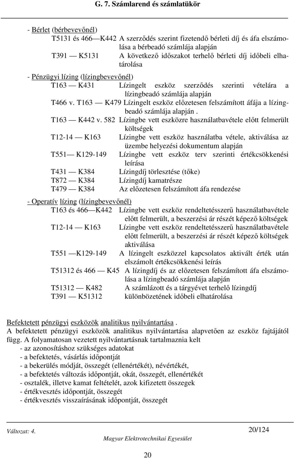 T163 K479 Lízingelt eszköz előzetesen felszámított áfája a lízingbeadó számlája alapján. T163 K442 v.