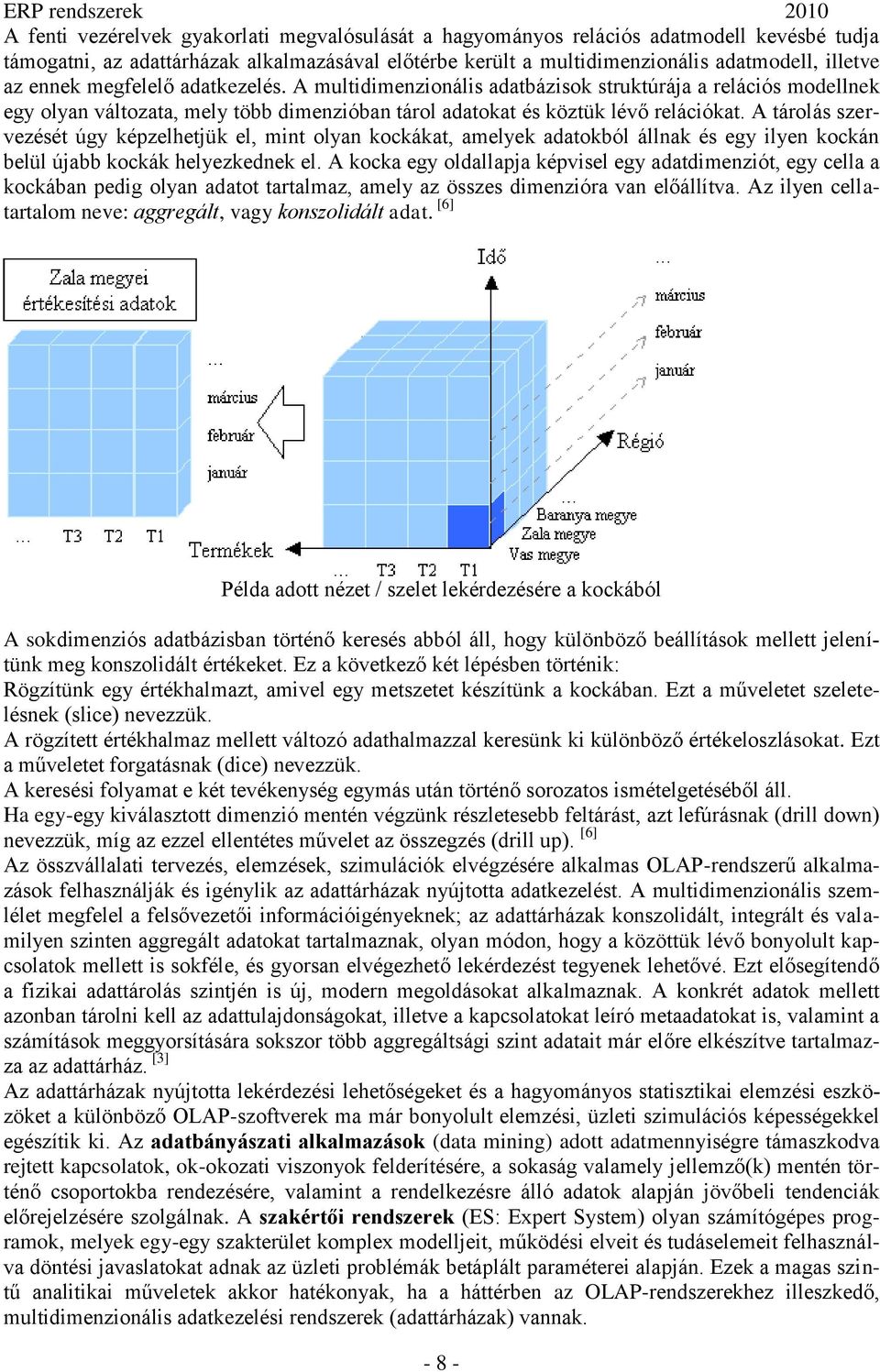 A tárolás szervezését úgy képzelhetjük el, mint olyan kockákat, amelyek adatokból állnak és egy ilyen kockán belül újabb kockák helyezkednek el.