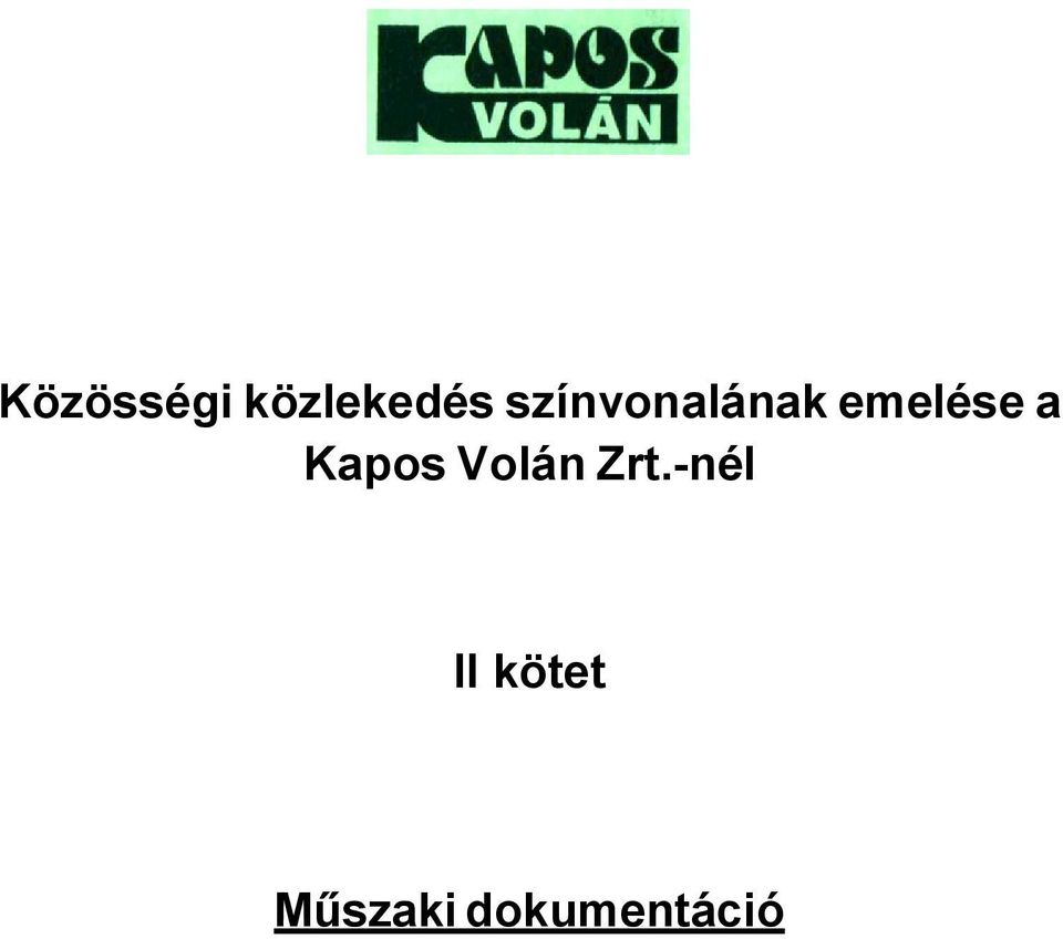 Kapos Volán Zrt.