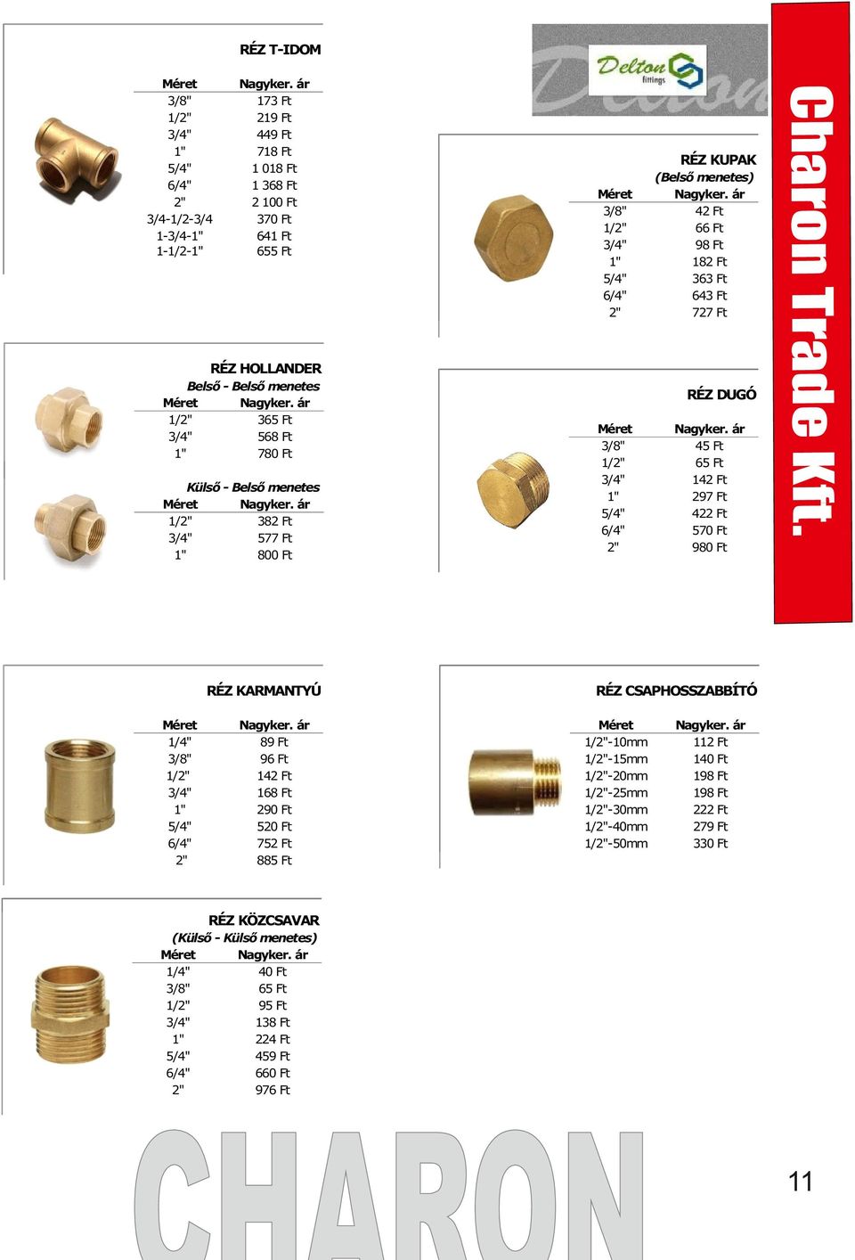 5 Ft 752 Ft 885 Ft RÉZ DUGÓ 3/8" 3/4" 5/4" 6/4" 2" 45 Ft 65 Ft 142 Ft 297 Ft 422 Ft 570 Ft 980 Ft 3/8" 3/4" 5/4" 6/4" 2" 3/4-1/2-3/4 1-3/4-1-1/2- RÉZ CSAPHOSSZABBÍTÓ -10mm -15mm -mm