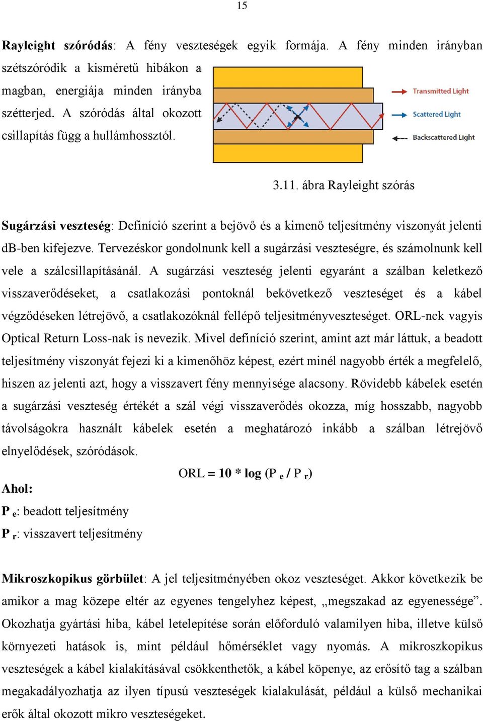 Tervezéskor gondolnunk kell a sugárzási veszteségre, és számolnunk kell vele a szálcsillapításánál.