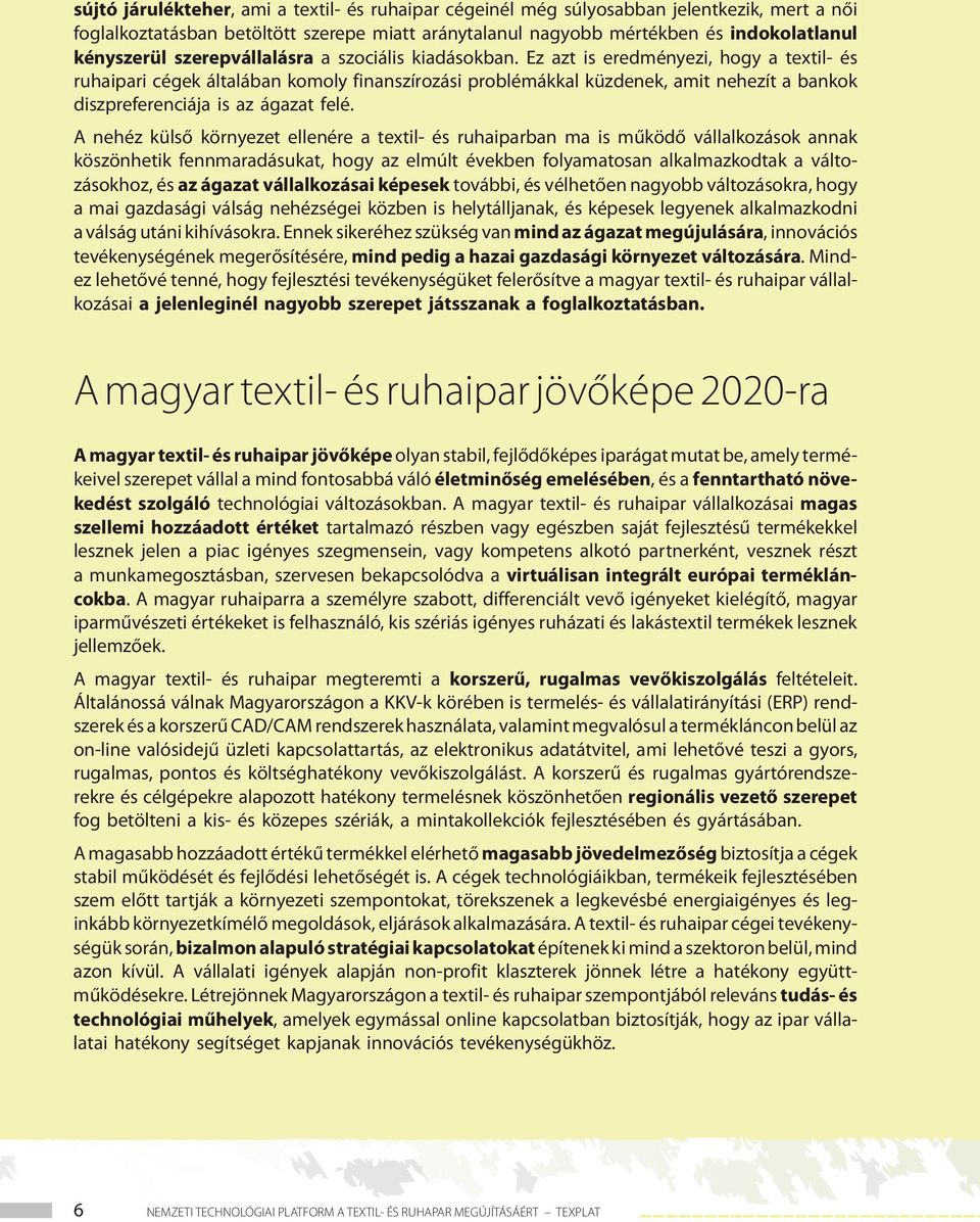 Ez azt is eredményezi, hogy a textil- és ruhaipari cégek általában komoly finanszírozási problémákkal küzdenek, amit nehezít a bankok diszpreferenciája is az ágazat felé.