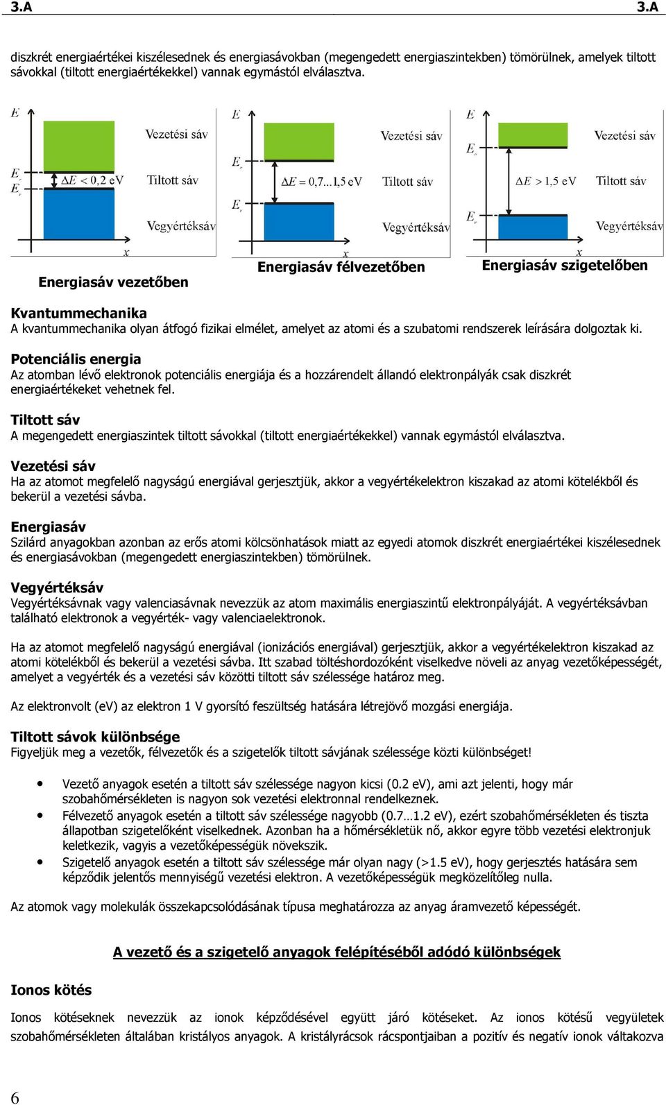 ki. Potenciális energia Az atomban lévı elektronok potenciális energiája és a hozzárendelt állandó elektronpályák csak diszkrét energiaértékeket vehetnek fel.